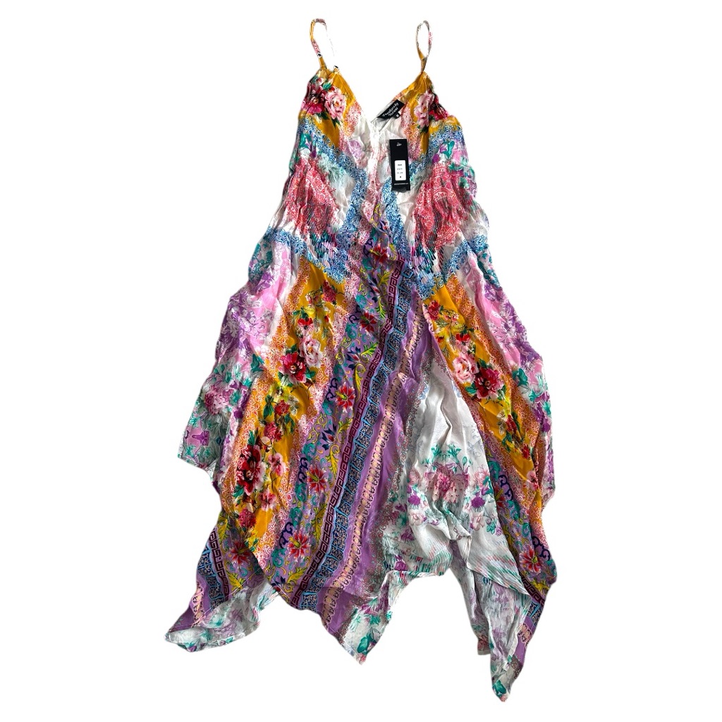 Feathers By Tolani Drew Silk Dress In Yellow